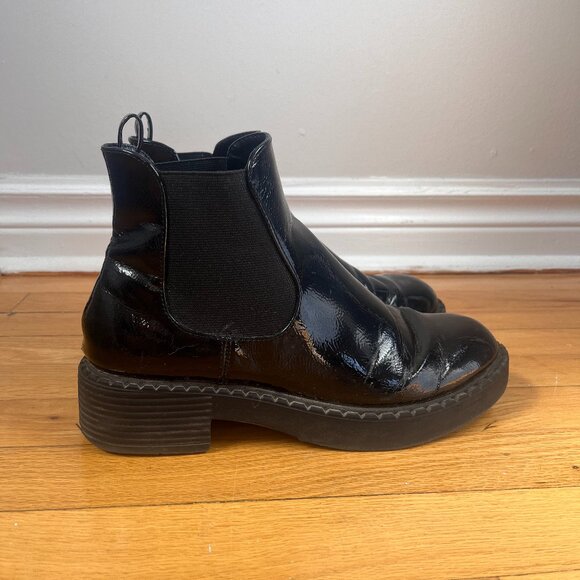 Call It Spring Patten Faux Leather Black Ankle Boots - Picture 2 of 4